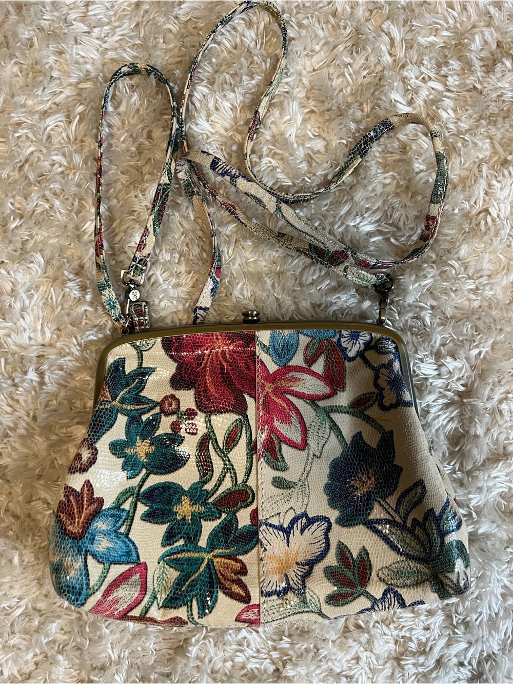 HOBO Lana Floral Frame Crossbody Convertible Handbag